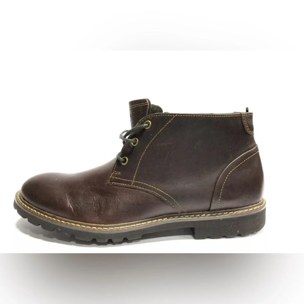 Rockport Mens Sharp Ready Brown Leather Boots Size 8M